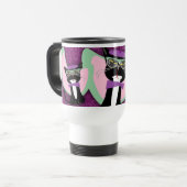 Mug De Voyage Purrsville Daddy-O Beatnik Kitty (Devant gauche)