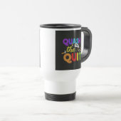 Mug De Voyage "Quash the Quit" Canette de café de voyage. (Devant droit)