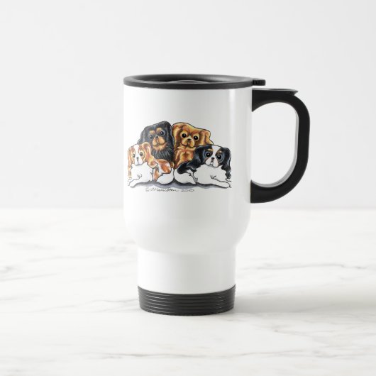 Mug De Voyage Quatre Cavalier King Charles Spaniels (Droite)