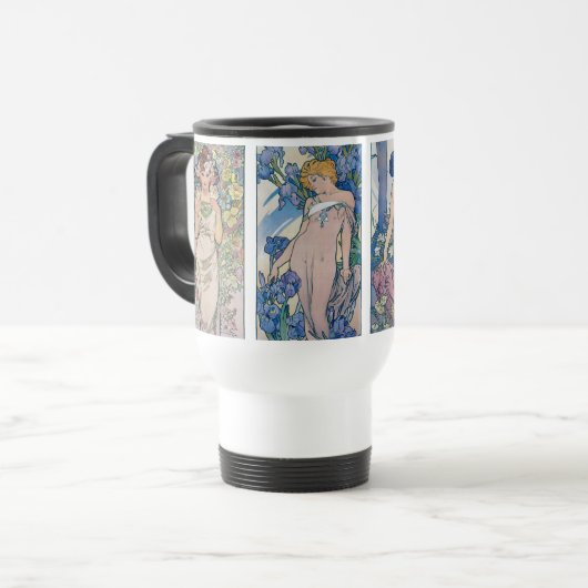 Mug De Voyage Quatre Fleurs, Alphonse Mucha (Devant gauche)