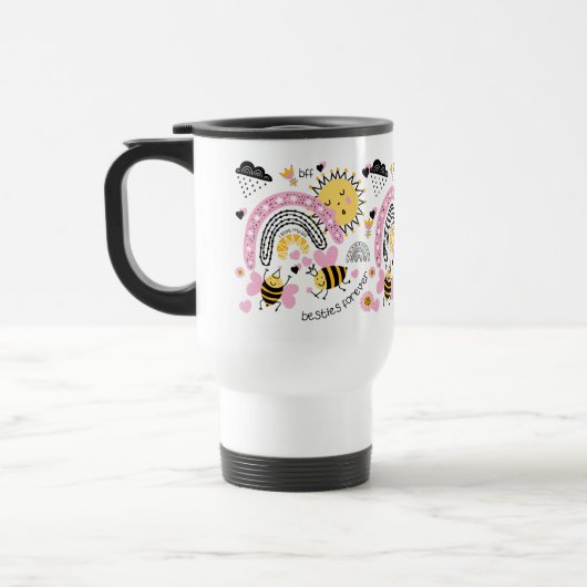 Mug De Voyage Queen Bees Best Friends Forever Cute (Gauche)