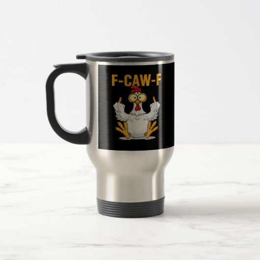 Mug De Voyage Quote Rooster Meme Classic (Gauche)