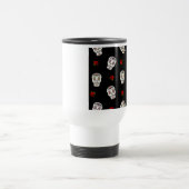Mug De Voyage RAB Rockabilly Sugar Skulls Roses On Black (Centre)