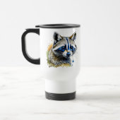 Mug De Voyage Raccoon à l'aquarelle (Gauche)