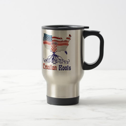 Mug De Voyage Racines américaines croates (Droit)