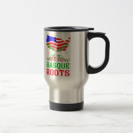 Mug De Voyage Racines basques américaines (Droit)