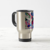 Mug De Voyage Rainbow Azalea fleur aquarelle originale (Devant gauche)