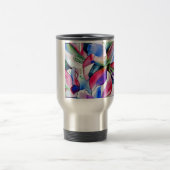 Mug De Voyage Rainbow Azalea fleur aquarelle originale (Centre)