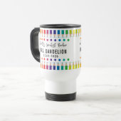 Mug De Voyage Rainbow Crayons Kindergarten Enseignant (Devant gauche)