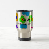 Mug De Voyage Rainbow flower pride amour ajouter nom texte lqbtq (Centre)