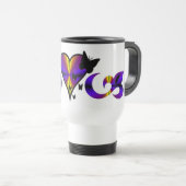 Mug De Voyage Rainbow Heart Lily et Butterfly (Devant droit)