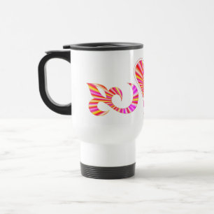 Mug De Voyage Rainbow Heart Lily et Butterfly