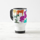 Mug De Voyage Rainbow Horses - "Dotty about Horses !" (Devant gauche)