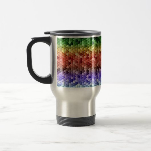 Mug De Voyage Rainbow Mosaic Pattern (Gauche)