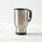 Mug De Voyage Rainbow Pride Mois Mandala Art Nom personnalisé (Devant droit)