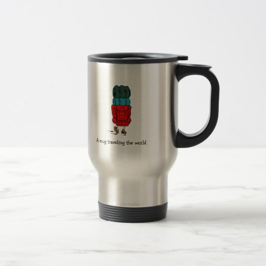 Mug De Voyage Randonneur avec le sac à dos (Droit)