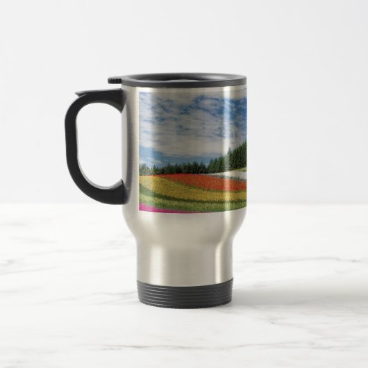 Mug De Voyage Rangées de fleurs de champ d'été (Gauche)