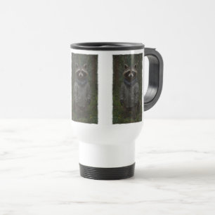 Mug De Voyage Raton laveur explorant un sentier forestier pour l