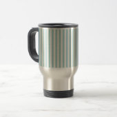 Mug De Voyage Rayures de boutique (Aqua de vert bleu) - (Devant gauche)