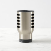 Mug De Voyage Rayures horizontales noires et blanches (Centre)