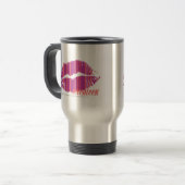 Mug De Voyage Rayures minces pourpres (Devant gauche)