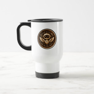 Mug De Voyage Réalisé Uniquement Avec Des Invites Robot De Café