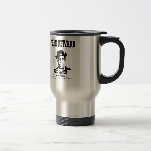 Mug De Voyage Recherché Jesse James (Droit)