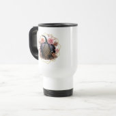Mug De Voyage Récolte de monogramme floral (Devant gauche)