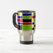 Mug De Voyage Rectangles colorées 01 - Customisées (Devant gauche)