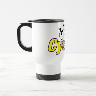 Mug De Voyage Recyclage avec la bicyclette