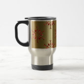 Mug De Voyage Red Christmas Stars on Gold (Gauche)