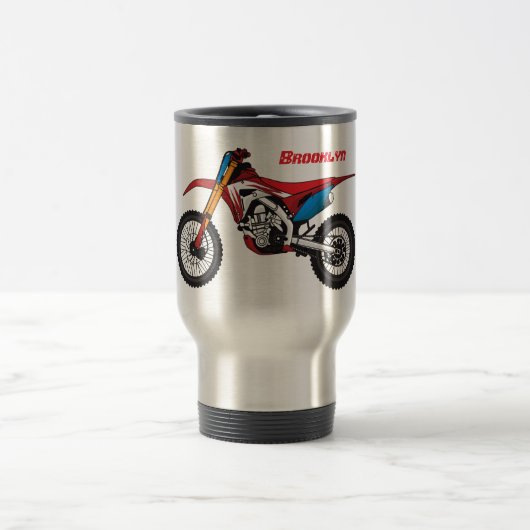 Mug De Voyage Red dirt bike motorcycle (Centre)