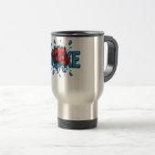 MUG DE VOYAGE RED MAGA 28 FIST PUNCHES THROUGH WOKE (Devant droit)