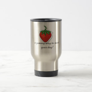 Mug De Voyage Red Sweet Strawberry - personnalisez votre texte