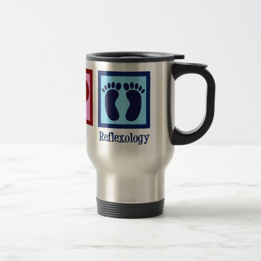 Mug De Voyage Réflexologue Paix Aimer Réflexologie Massage des p (Droit)
