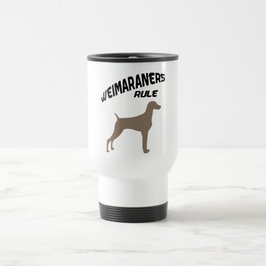 Mug De Voyage Règle de Weimaraners (Centre)