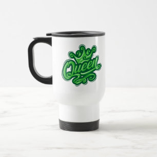 Mug De Voyage Reine avec couronne, conception de la typographie