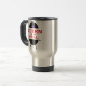 Mug De Voyage Reine Du Grill, Rouge Couronne Violet (Devant gauche)