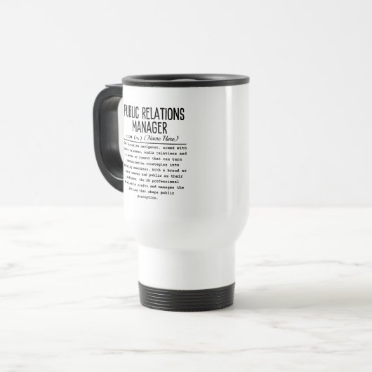 Mug De Voyage Relations publiques (Devant gauche)