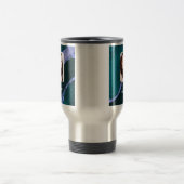 Mug De Voyage Remous bleu turquoise de damassé (Centre)