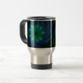 Mug De Voyage Remous de bleu et de vert (Devant gauche)