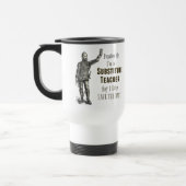 Mug De Voyage Remplacer L'Enseignant Sauvez La Journée (Gauche)