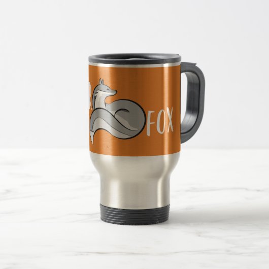Mug De Voyage Renard argenté (Devant droit)