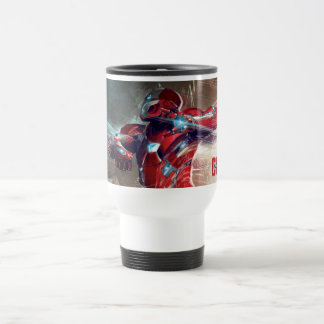Mug De Voyage Rendu d'action Iron Man avec superposition d'esqui