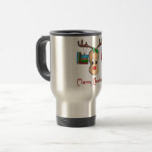 Mug De Voyage Renne de Noël de professeur--Cadeaux adorables (Devant gauche)