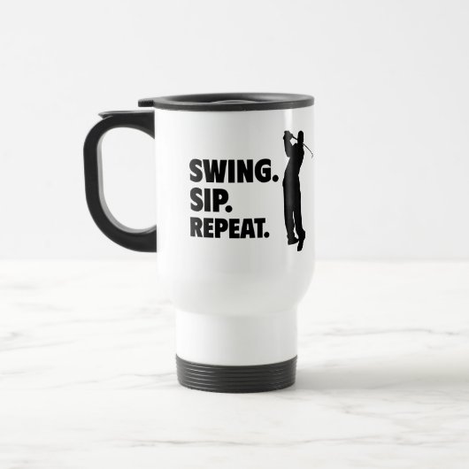Mug De Voyage Répéter la selle de golf personnalisée (Gauche)
