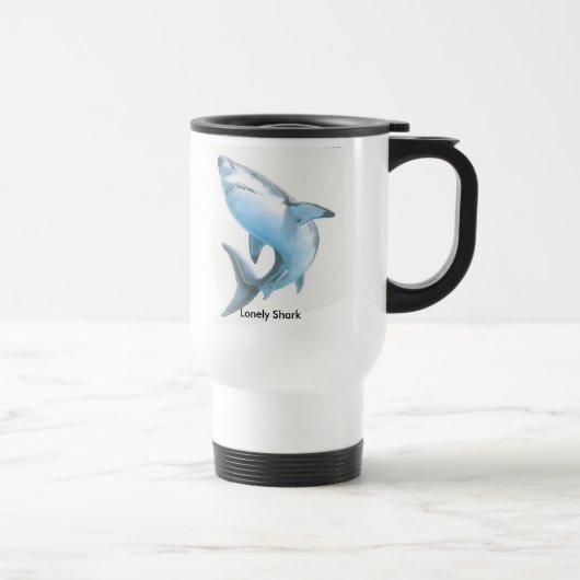 Mug De Voyage Requin seul, requin seul (Droite)