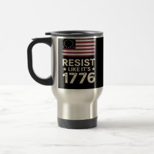 Mug De Voyage Résistez à l'image du drapeau conservateur américa