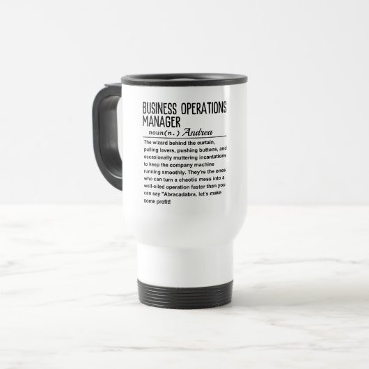 Mug De Voyage Responsable des opérations (Devant gauche)