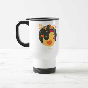 Mug De Voyage Restez à l'écoute Kawaii drôle chou texte jaune po